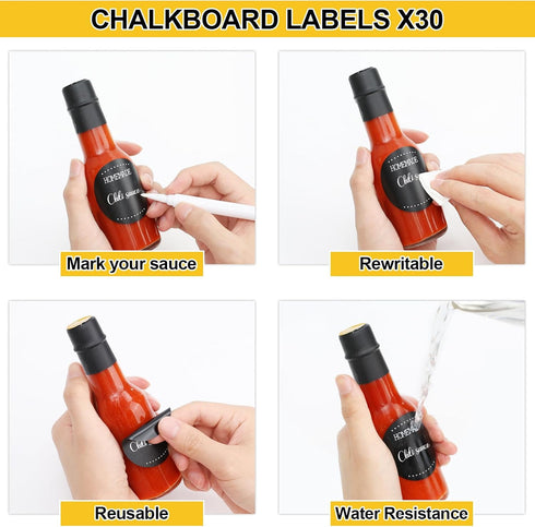 3 oz, 24 Pack GMISUN Mini Hot Sauce Bottles Ginger Shot Bottles with Shrink Capsules, Glass Mini Wine Bottle