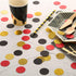 Glitter Confetti Circles Table Decoration, Wedding Party Decoration, 1.2’’ Diameter (Gold Glitter, Black, Red, 300pc)
