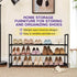 XSBAIHUO Closet, 30cm(D) 92cm(W) 55cm(H) (3-Tier) Shoe Rack - Metal Shoe Rack Organizer - Stackable Shoe Storage Shelf