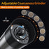 Electric Salt and Pepper Grinder, USB Rechargeable with Warm LED Light, Adjustable Coarseness, Large Capacity, Black