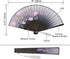 Small Folding Hand Fans for Women - 2pcs Vintage Bamboo Silk Fans for Dance, Music Festival, Wedding, Party (Grey &
