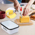 LANDNEOO Butter Dish with Lid and Butter Curler Knife - Unbreakable Stainless Steel Keeper Container with Double