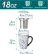 18 oz vancasso SELENE Porcelain Tea Mug, Porcelain Tea Cup with Infuser and Lid Steeps Loose Leaf Tea, Microwave
