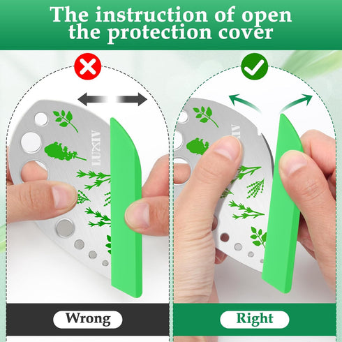 9 Herb Stripper holes, Luxiv Stainless Steel Kitchen Herb Stripping Tool Loose Leaf Kale Razor Metal Leaf Pealer