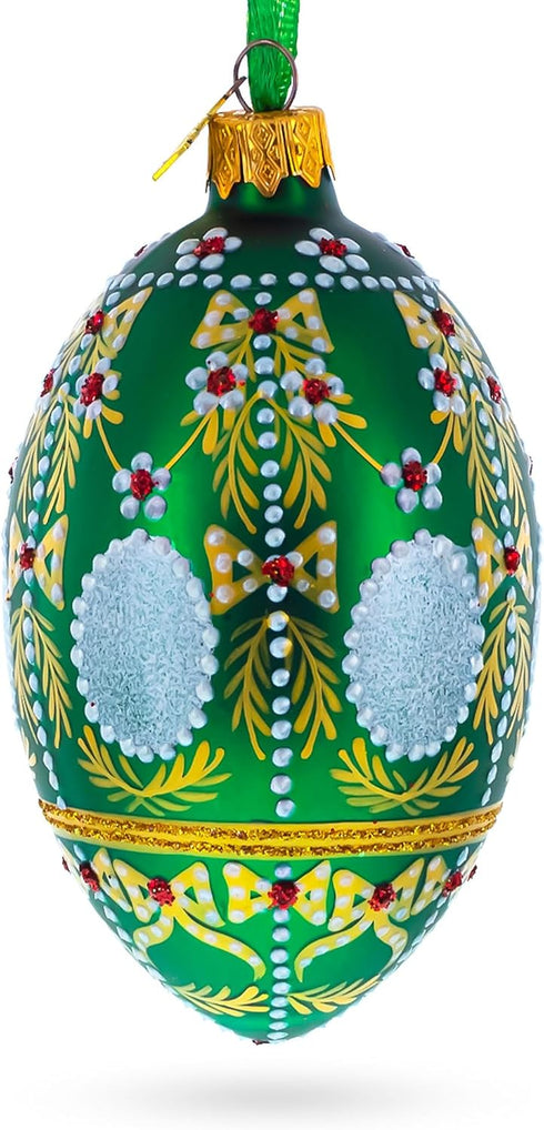 1908 Alexander Palace Royal Egg Glass Ornament, 4 Inches