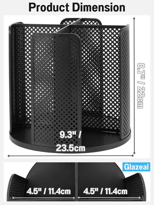 Rotatable Cup and Lid Organizer with 4 Compartments, Coffee Cup Dispenser for 5-16 oz Paper Cup Storage