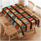 Swono Book Shelf Tablecloth Retro Bookshelf Literature Books Rectangle Table Cloth Washable Plaid