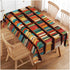 Swono Book Shelf Tablecloth Retro Bookshelf Literature Books Rectangle Table Cloth Washable Plaid