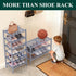 3-Tier, Closet, Smiry Small Bamboo Shoe Rack Stackable Wooden Shoe Organizer for Entryway & Free Standing Wood Shoe