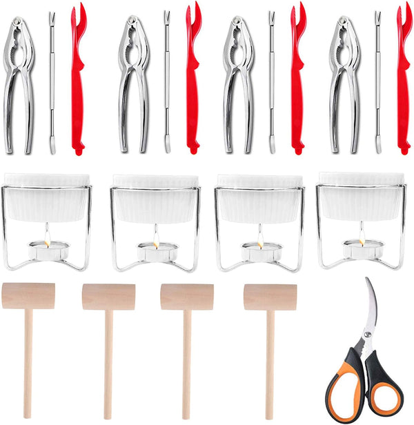 Artcome 21 Pcs Seafood Tools Set includes 4 Crab Forks, 4 Lobster
