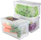 SILIVO Lettuce Keeper for Fridge(3 Pack)- 4.5L Vegetable Storage Containers for Refrigerator