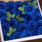 Artificial Flowers 25pcs Royal Blue Foam Fake Roses with Stems for DIY Wedding Bouquets