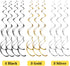 Blulu 50th Birthday Party Foil Hanging Swirls Decorations, 30 Pcs Glitter Celebration Cutouts