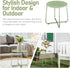 Outvita Indoor and Outdoor Side Table, Small Patio Side Table, Metal Round Portable Waterproof Weather Resistant End