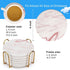 Set 6 Pack Cute Pink Marble Coasters of Stone Coffee Table Decor Absorbent Ceramic Cup Coaster with Holder Decorative