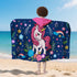 4-8,Kids 30x50 inch Unicorn Bath Towel for Girls Hooded Beach Towels for Kids Ages Hooded Bath Towels Wrap for Toddler