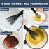Silicone Whisk Set, Non Scratch Whisk for Nonstick Cookware, 4pcs (5+7+9+11in) for Blending and Kitchen Cooking