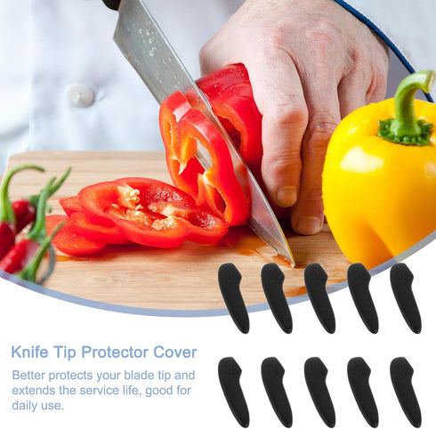 uxcell 100Pcs Blade Knife Tip Protector Cover, Plastic Knife Guard Sleeves for Kitchen