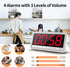 VOCOO Digital Kitchen Timer, 7.8” Extra Large Display, Magnetic LED Timer with 4 Alarms for Cooking and Home Gym