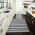 Black and White Striped Outdoor Rug, 27.5"x43" Hand-Woven Reversible Front Porch Mat for Entryway and Laundry Room