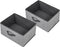 Storage Baskets, 15.7-Inch Woven Fabric Bins, Foldable Organizer Bins for Closet Shelves, 2PCS/Grey