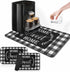 Coffee Mat for Countertops, 2 Pcs Black White Grey Buffalo Grid Dish Drying Mat for Kitchen Coffee Bar Accessories