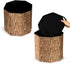 3 Pack 12 12 Inches Lawei Tree Stump Storage Stools, x Folding Stool Ottoman with Foam Cushion, Collapsible Storages