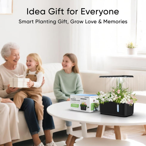 5 Sonicgrace Indoor Hydroponic Growing System with LED Grow Light, Quiet Smart Water Pump, Pods, Automatic Timer
