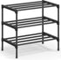 SONGMICS 3-Tier Shoe Rack for Closet, Compact Metal Shoe Organizer Shelf for