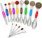 Wildone 14 Piece Stainless Steel Measuring Spoons Set, Includes 8 Double Sided Magnetic, 1 Leveler and 5 Mini