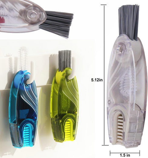 4 in 1 Cup Lid Cleaning Brush Set - Multifunctional Bottle Brush Cleaner with Mini Silicone Tools (3 Pcs)