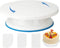 KNC 11 Inch Rotating Cake Turntable with 3x Icing Smoother, Cake Decorating Tools, White Baking Supplies