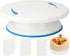 KNC 11 Inch Rotating Cake Turntable with 3x Icing Smoother, Cake Decorating Tools, White Baking Supplies