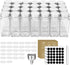 28 Jars,3.5 oz 324 Antimbee Pcs Clear Glass Spice Glass spice jar with labels, Funnel,Chalk Pen,Shaker Lids