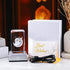Movdyka Laser Etched Astronaut on Moon Crystal Cube with Color-Changing LED Base - Unique Space Decor, Romantic Night