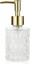 Easy to Clean Multipurpose Soap Dispenser, Glass Pump Dispenser Ideal for Bath and Bathroom (Gold)