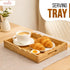 15x10x1.75 inch Mela Artisans Wooden Serving Tray with Handles | | Mango Wood Decorative Tray| Ottoman Tray | Snacks |