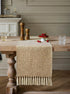 48 Inches 13x48 Inches, ZeeMart Beige Table Runners Long, Burlap Linen Style Rustic Farmhouse Table Runner, Small Short