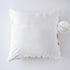Decorative Pillow Covers - 18x18 Inch Throw Pillows for Living Room, Set of 2 White Fur with Gold Leaves