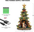 12'' VISFLAIR Christmas Tree Lighted Manger Nativity Scene, Musical Holy Family Collectible Buildings Figurines LED