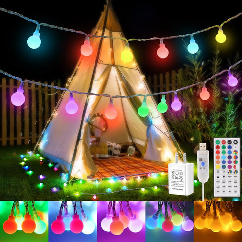 OMIKA 24 Colors Indoor String Lights with Remote, 16.5ft 50LED String Lights