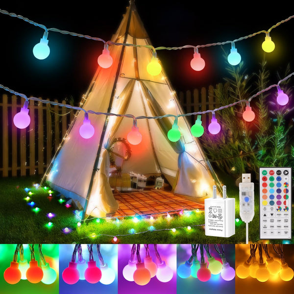 OMIKA 24 Colors Indoor String Lights with Remote, 16.5ft 50LED String Lights