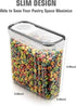 Set, 4L 6 Set 20 Wildone Cereal Storage Containers Large BPA Free Plastic Airtight Food Storage Containers for Flour