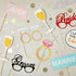 72 Pieces Wedding Photo Booth Props for Bridal Shower, Bachelorette Party, Selfies with Sticks and Stickers