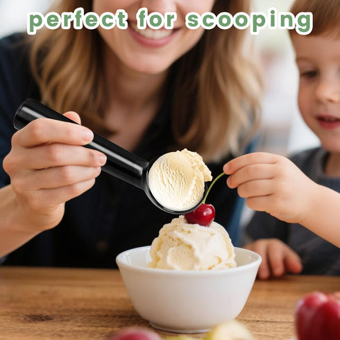 HANSGO 2PCS Ice Cream Scoop, 7 inches Nonstick Anti-Freeze Aluminum Design, Dishwasher Safe