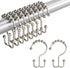 Amazer Shower Curtain Hooks, Rust-Resistant Metal Double Shower Curtain Rings, 12PCS for Bathroom Shower Curtain Rod