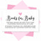 Hadley Designs 25 Books For Baby Shower Request Cards, Pink Baby Shower Invitation Inserts, Guest Book Alternative