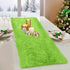 48 inch, Summer yuboo Spring Green Table Runner Fluffy Faux Fur Dresser Cover Top, Dresser Runners for Bedroom, Coffee