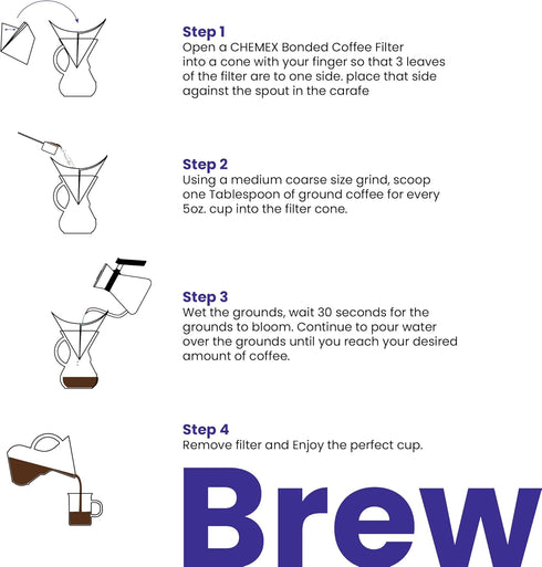 3-Cup Packaging Chemex Pour-Over Glass Coffeemaker - Glass Handle Series - - Exclusive
