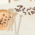 5.9inch 100 Count KTOJOY Wooden Coffee Stirrers with Round Ends, Disposable Stir Sticks for Coffee & Cocktails, Wooden